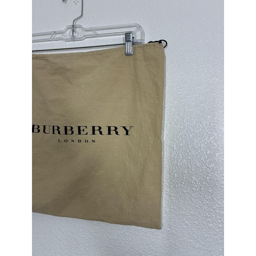 Burberry Dust Bag Womens One Size Beige Canvas Logo Drawstring Storage Pouch - Picture 3 of 14